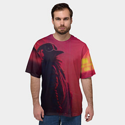 Футболка оверсайз мужская Киберпанк футуристический доктор чумы, цвет: 3D-принт — фото 2