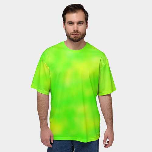 Мужская футболка оверсайз Цвет сочное яблоко / 3D-принт – фото 3