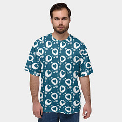 Футболка оверсайз мужская Воздушный шар и сердце, цвет: 3D-принт — фото 2