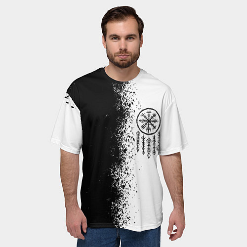 Мужская футболка оверсайз Северный компас Вегвизир / 3D-принт – фото 3