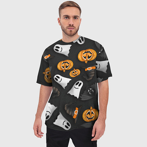 Мужская футболка оверсайз Halloween 31 окт / 3D-принт – фото 3