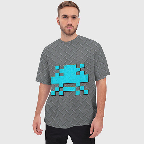 Мужская футболка оверсайз Space Invader / 3D-принт – фото 3