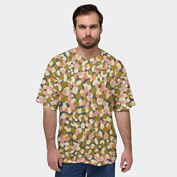Футболка оверсайз мужская Оливье салат, абстрактный паттерн, цвет: 3D-принт — фото 2