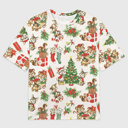 Футболка оверсайз мужская Christmas Рождество, цвет: 3D-принт
