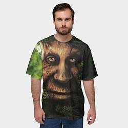 Футболка оверсайз мужская Дерево с лицом мем Мудрое дерево, цвет: 3D-принт — фото 2