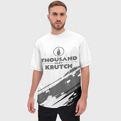 Мужская футболка оверсайз Thousand Foot Krutch логотип / 3D-принт – фото 3