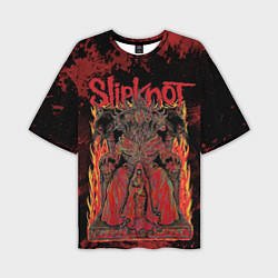 Футболка оверсайз мужская Slipknot black and red, цвет: 3D-принт