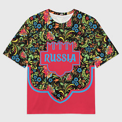 Футболка оверсайз мужская Россия-красивая страна цветов и узоров, цвет: 3D-принт