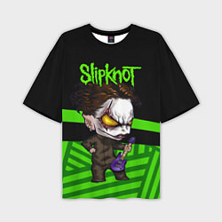 Футболка оверсайз мужская Slipknot dark green, цвет: 3D-принт