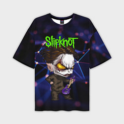 Футболка оверсайз мужская Slipknot dark blue, цвет: 3D-принт