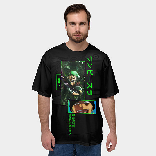 Мужская футболка оверсайз One Piece: Zoro / 3D-принт – фото 3