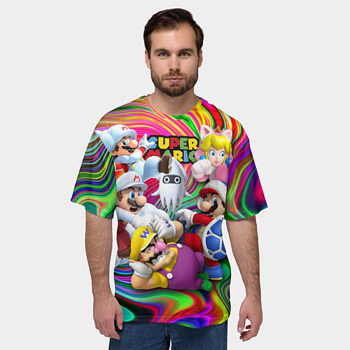 Мужская футболка оверсайз Super Mario - Gaming aesthetics - Collage / 3D-принт – фото 3