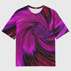 Футболка оверсайз мужская Фиолетовый вихрь, цвет: 3D-принт