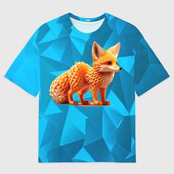 Футболка оверсайз мужская Полигональный лисёнок, цвет: 3D-принт