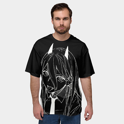 Мужская футболка оверсайз Милая Пауер - Человек бензопила / 3D-принт – фото 3