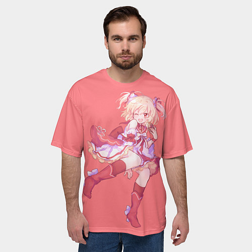 Мужская футболка оверсайз Рика Аяно - Записи о магии Девочка-волшебница Мадо / 3D-принт – фото 3