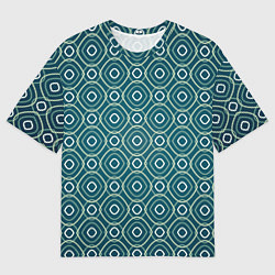 Футболка оверсайз мужская Светло-зелёная текстура, цвет: 3D-принт