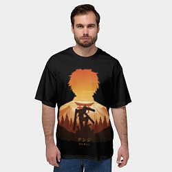 Футболка оверсайз мужская Силуэт Дэндзи, цвет: 3D-принт — фото 2