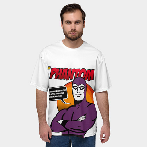 Мужская футболка оверсайз The Phantom / 3D-принт – фото 3