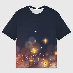 Футболка оверсайз мужская Новогодняя тема 2023, цвет: 3D-принт