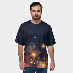 Футболка оверсайз мужская Новогодняя тема 2023, цвет: 3D-принт — фото 2