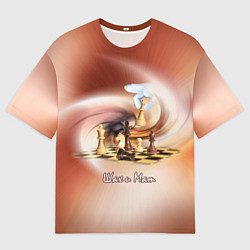 Футболка оверсайз мужская Спортивные ches-шах и мат тебе, цвет: 3D-принт