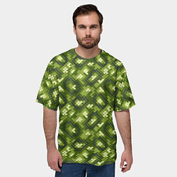 Футболка оверсайз мужская Милитари Чешуя, цвет: 3D-принт — фото 2