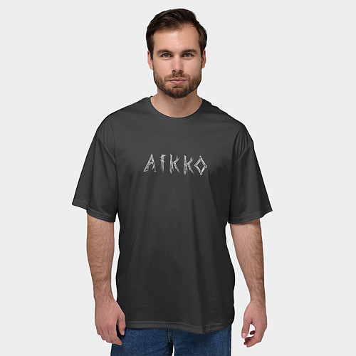 Мужская футболка оверсайз Aikko надпись / 3D-принт – фото 3