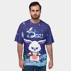 Футболка оверсайз мужская Злой заяц 2023, цвет: 3D-принт — фото 2