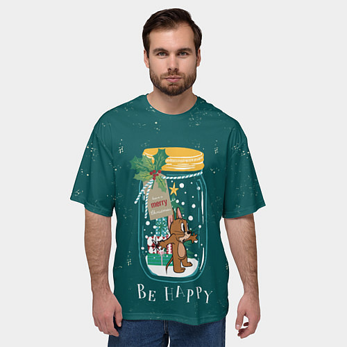 Мужская футболка оверсайз Джерри в банке / 3D-принт – фото 3