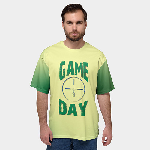 Мужская футболка оверсайз Game day / 3D-принт – фото 3