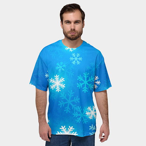 Мужская футболка оверсайз Зима 2023 / 3D-принт – фото 3