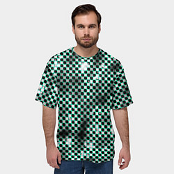 Футболка оверсайз мужская Пластиковая абстракция - паттерн, цвет: 3D-принт — фото 2