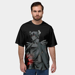 Футболка оверсайз мужская Повелитель тьмы на подработке - Демон Садао, цвет: 3D-принт — фото 2