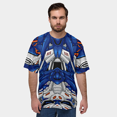 Мужская футболка оверсайз Инопланетный костюм / 3D-принт – фото 3