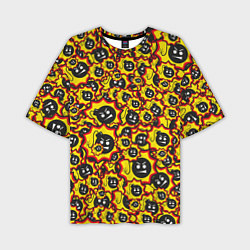 Мужская футболка оверсайз Serious Sam logo pattern