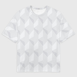 Футболка оверсайз мужская Абстрактная серая геометрическая текстура, цвет: 3D-принт