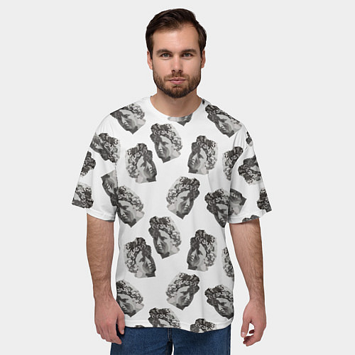 Мужская футболка оверсайз Аполлон - паттерн / 3D-принт – фото 3