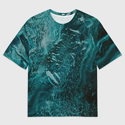 Футболка оверсайз мужская Волны абстрактной воды и красок, цвет: 3D-принт