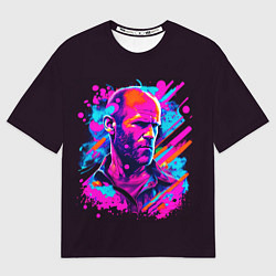 Футболка оверсайз мужская Jason Statham - pop art, цвет: 3D-принт