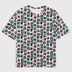 Мужская футболка оверсайз Весёлые монстрики с соской