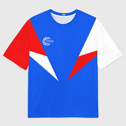 Футболка оверсайз мужская FIRM с расцветкой триколор, цвет: 3D-принт