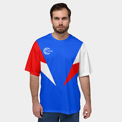 Футболка оверсайз мужская FIRM с расцветкой триколор, цвет: 3D-принт — фото 2