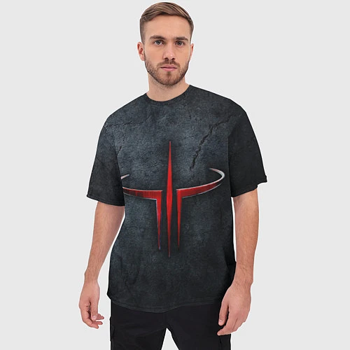 Мужская футболка оверсайз Quake 3 arena / 3D-принт – фото 3