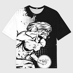 Футболка оверсайз мужская Атакующий титан - Эрен, цвет: 3D-принт