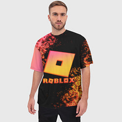 Футболка оверсайз мужская Roblox logo gradient, цвет: 3D-принт — фото 2