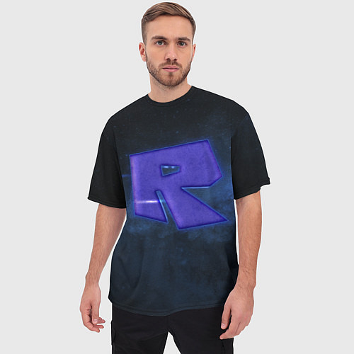 Мужская футболка оверсайз Roblox space / 3D-принт – фото 3