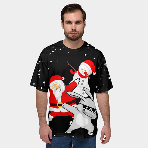 Мужская футболка оверсайз Герои нового года дэбуют / 3D-принт – фото 3