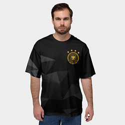 Футболка оверсайз мужская Сборная Германии треугольники, цвет: 3D-принт — фото 2