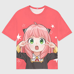 Футболка оверсайз мужская Anya Forger - Spy x Family, цвет: 3D-принт